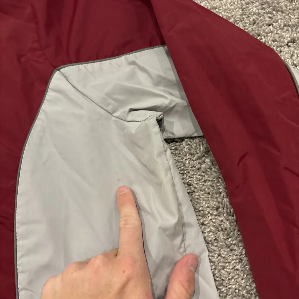 Vintage Crown Honda Gold Wing Motorcycle Biker Jacket Red Grey 2XL Windbreaker
